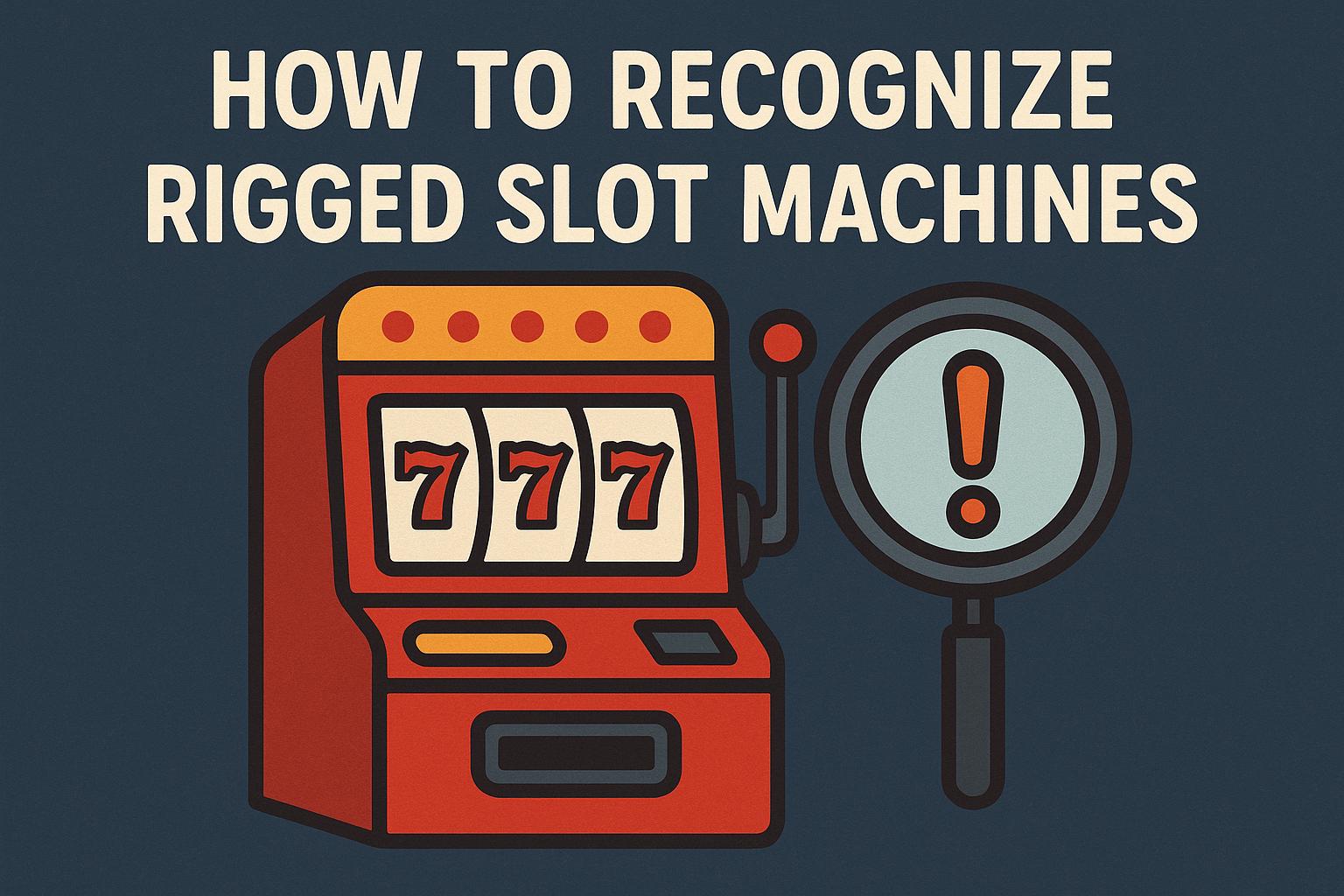 How to recognize rigged slot machines.