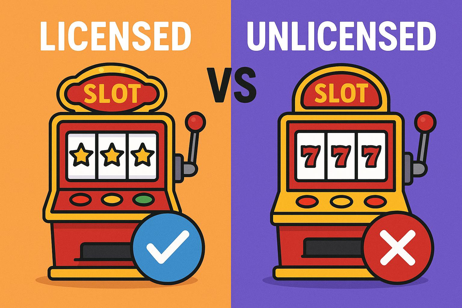 The differences between licensed and unlicensed slot games.