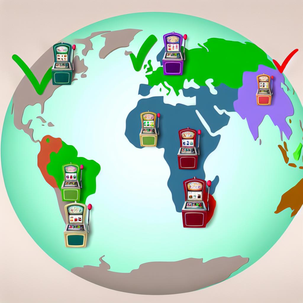 The legality of slot machines in different countries.